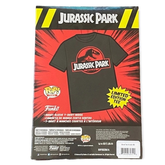 Jurassic Park Funko Pop Tees Boxed Limited Edition T Shirt Unisex Medium NEW - Picture 2 of 2